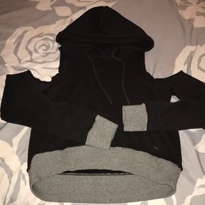 Hollister Cold Shoulder Crop Hoodie